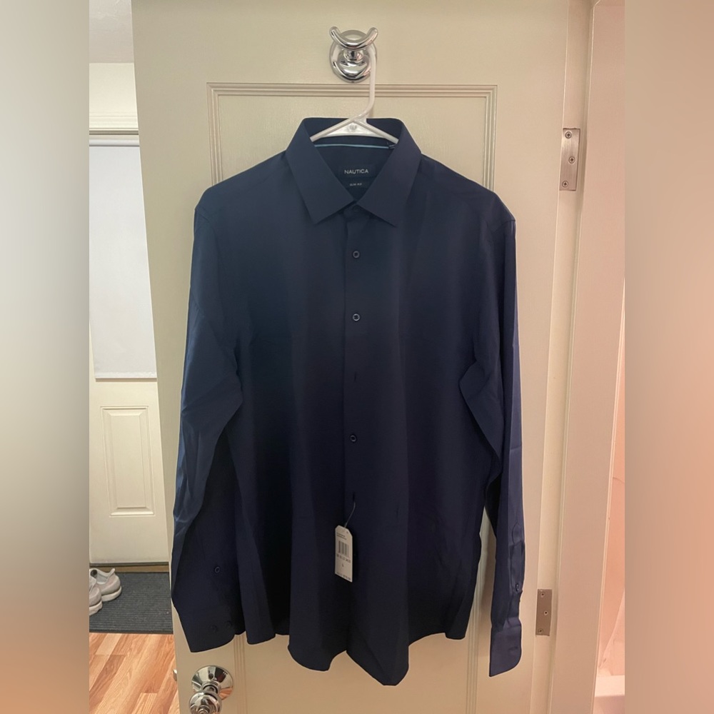 Nautica Slim Fit Dress Shirt Performance Size L